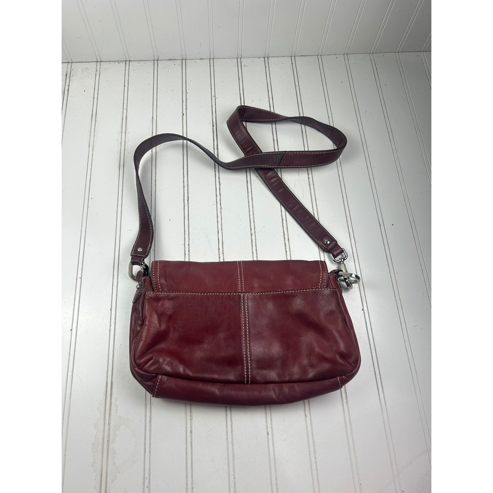 Sophia Caperelli Vintage Y2K 2000's Red Genuine Leather Small Shoulder Handbag - Picture 3 of 14